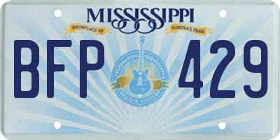 MS license plate BFP429