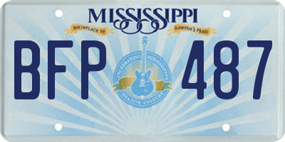 MS license plate BFP487