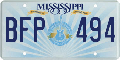 MS license plate BFP494