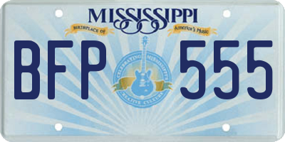 MS license plate BFP555