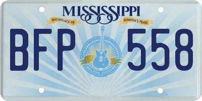 MS license plate BFP558