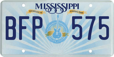MS license plate BFP575