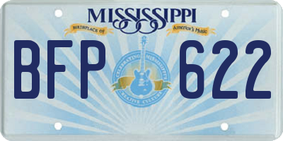 MS license plate BFP622