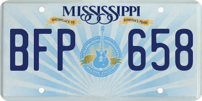 MS license plate BFP658
