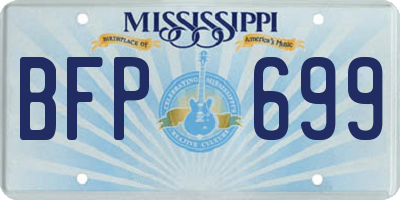 MS license plate BFP699