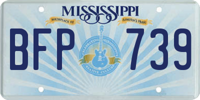 MS license plate BFP739