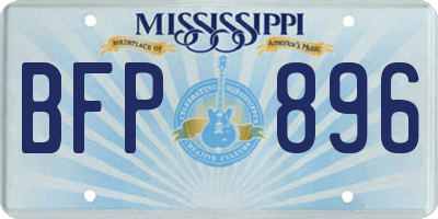 MS license plate BFP896