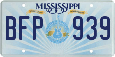 MS license plate BFP939