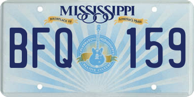 MS license plate BFQ159