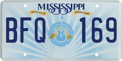 MS license plate BFQ169