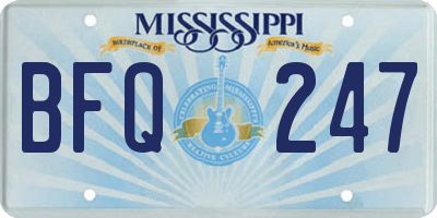 MS license plate BFQ247