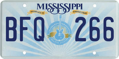 MS license plate BFQ266