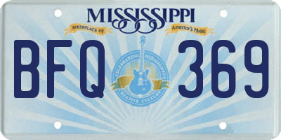 MS license plate BFQ369