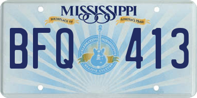MS license plate BFQ413