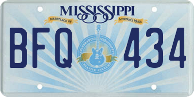 MS license plate BFQ434