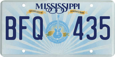 MS license plate BFQ435