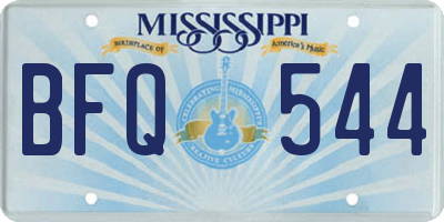 MS license plate BFQ544