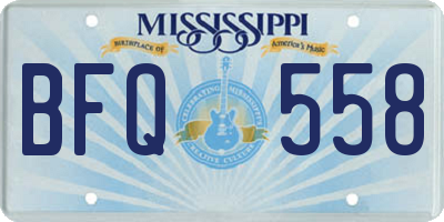 MS license plate BFQ558