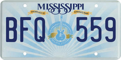 MS license plate BFQ559