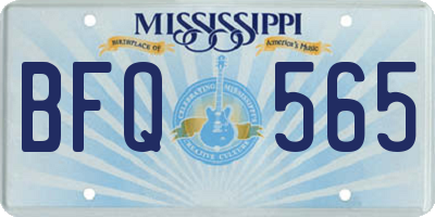 MS license plate BFQ565