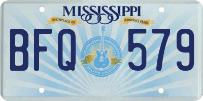 MS license plate BFQ579