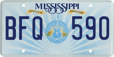 MS license plate BFQ590