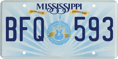 MS license plate BFQ593