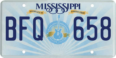 MS license plate BFQ658