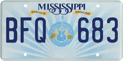 MS license plate BFQ683