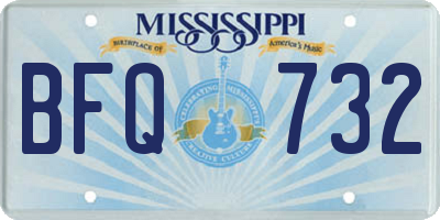 MS license plate BFQ732