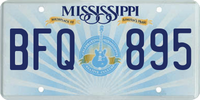 MS license plate BFQ895