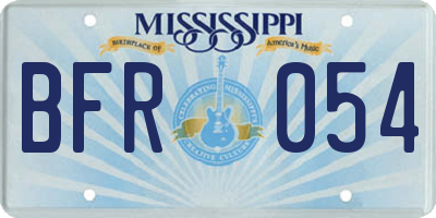 MS license plate BFR054