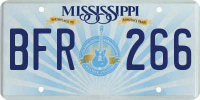 MS license plate BFR266