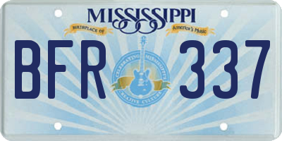 MS license plate BFR337