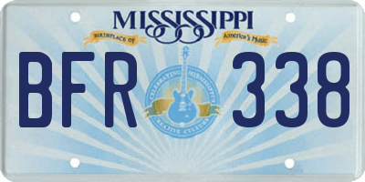 MS license plate BFR338