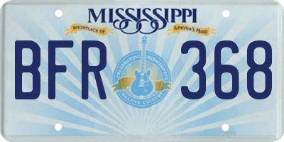 MS license plate BFR368