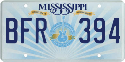 MS license plate BFR394