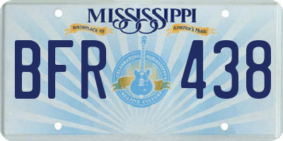MS license plate BFR438