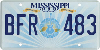 MS license plate BFR483