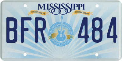 MS license plate BFR484