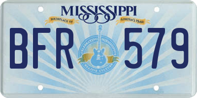 MS license plate BFR579