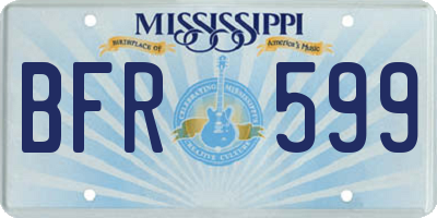 MS license plate BFR599