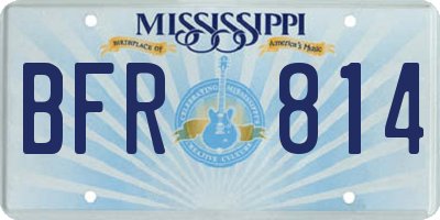 MS license plate BFR814