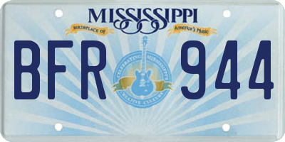 MS license plate BFR944