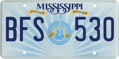 MS license plate BFS530