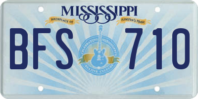 MS license plate BFS710