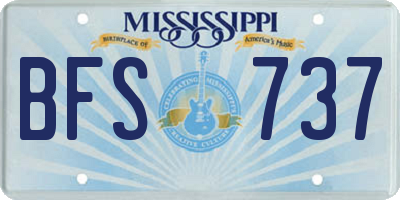 MS license plate BFS737