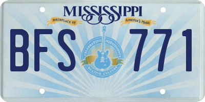 MS license plate BFS771