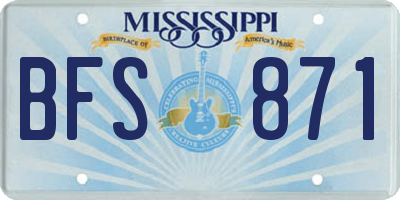 MS license plate BFS871