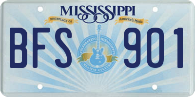 MS license plate BFS901